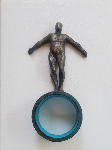 Balance on White, Turquoise. by Yelitza Diaz |  Artwork Main Image 