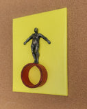 Original art for sale at UGallery.com | Balance on Yellow, Red. by Yelitza Diaz | $450 | mixed media artwork | 12' h x 9' w | thumbnail 2