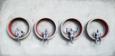 Original art for sale at UGallery.com | Circles of Life by Yelitza Diaz | $4,175 | mixed media artwork | 24' h x 48' w | thumbnail 1