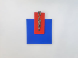Climber on Red N Blue Square. by Yelitza Diaz |  Context View of Artwork 