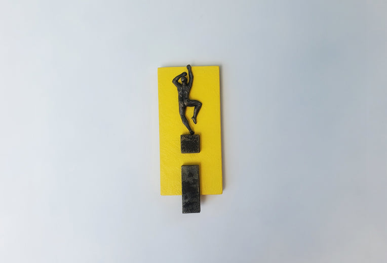 Climber with Support by Yelitza Diaz |  Side View of Artwork 