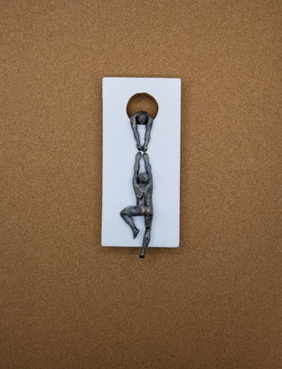 Climbers on White Hanging on the Moon. by Yelitza Diaz |  Context View of Artwork 
