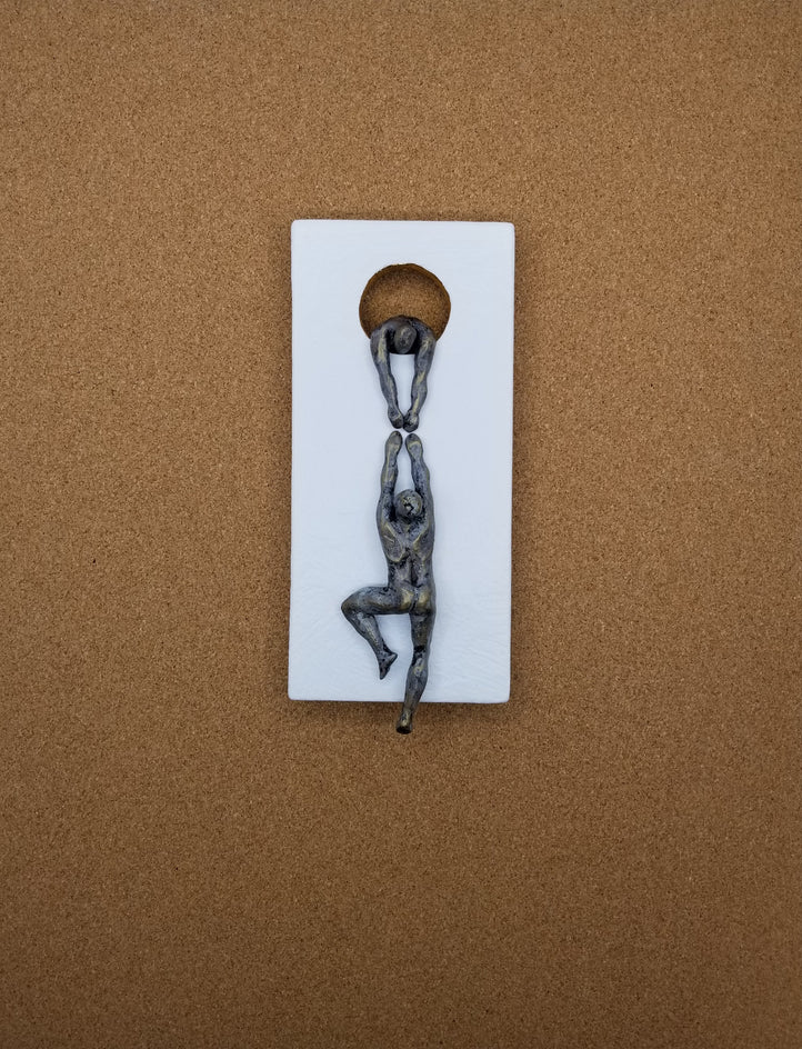 Climbers on White Hanging on the Moon. by Yelitza Diaz |  Context View of Artwork 