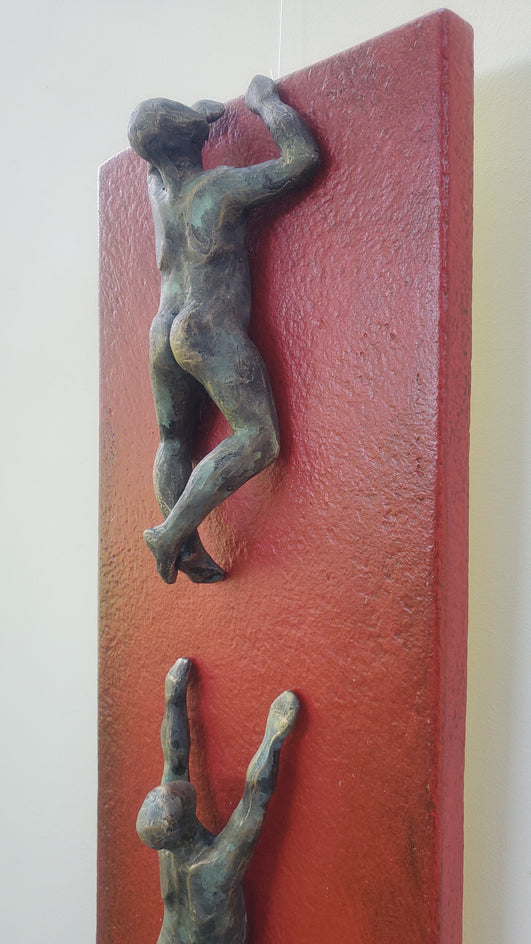 Climbers, Triumphant Unity by Yelitza Diaz |  Closeup View of Artwork 