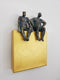 Original art for sale at UGallery.com | Couple on Gold 1/50 by Yelitza Diaz | $445 | mixed media artwork | 9' h x 6' w | thumbnail 3