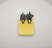 Original art for sale at UGallery.com | Couple on Gold 1/50 by Yelitza Diaz | $445 | mixed media artwork | 9' h x 6' w | thumbnail 2
