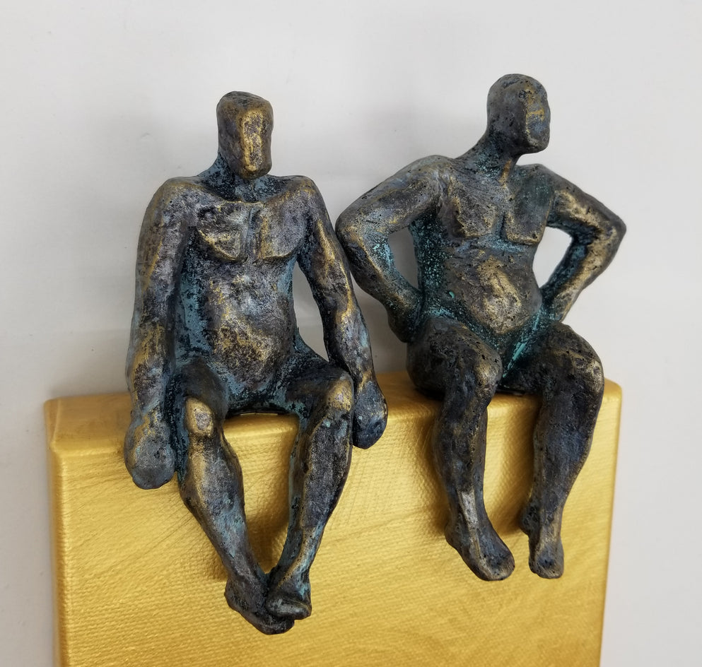 Couple on Gold 1/50 by Yelitza Diaz |  Closeup View of Artwork 