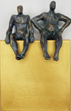 Original art for sale at UGallery.com | Couple on Gold 1/50 by Yelitza Diaz | $445 | mixed media artwork | 9' h x 6' w | thumbnail 1