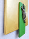 Original art for sale at UGallery.com | Green Climber on Gold by Yelitza Diaz | $450 | mixed media artwork | 14.5' h x 12' w | thumbnail 4