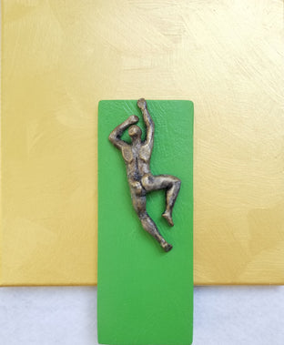 Green Climber on Gold by Yelitza Diaz |  Artwork Main Image 