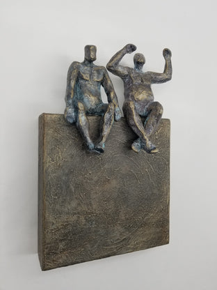Harmony Couple on Bronze 1 by Yelitza Diaz |  Side View of Artwork 