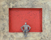 Original art for sale at UGallery.com | Man on Square by Yelitza Diaz | $2,175 | mixed media artwork | 22.5' h x 28' w | thumbnail 1