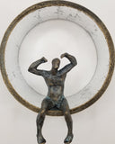 Original art for sale at UGallery.com | Man on the Moon II by Yelitza Diaz | $600 | mixed media artwork | 11' h x 9' w | thumbnail 1