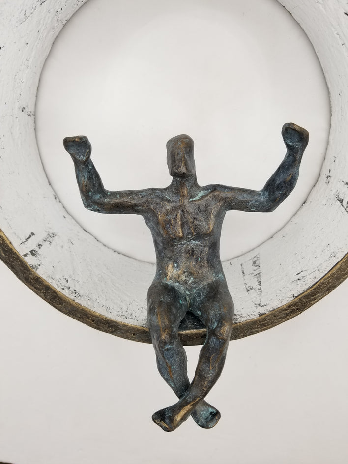 Man on the Moon III by Yelitza Diaz |  Closeup View of Artwork 