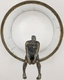 Original art for sale at UGallery.com | Man on the Moon I by Yelitza Diaz | $600 | mixed media artwork | 11' h x 9' w | thumbnail 2