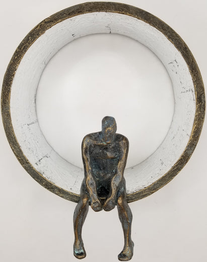 Man on the Moon I by Yelitza Diaz |  Side View of Artwork 