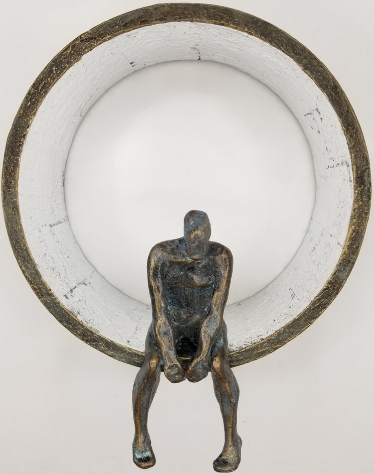 Man on the Moon I by Yelitza Diaz |  Side View of Artwork 