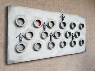 Original art for sale at UGallery.com | Multiple Worlds by Yelitza Diaz | $4,175 | mixed media artwork | 24' h x 48' w | photo 2