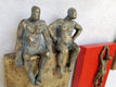 Original art for sale at UGallery.com | Red & Bronze Small Beings by Yelitza Diaz | $975 | mixed media artwork | 12' h x 28' w | thumbnail 4