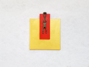 Red Climber on Gold by Yelitza Diaz |   Closeup View of Artwork 