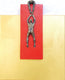 Original art for sale at UGallery.com | Red Climber on Gold by Yelitza Diaz | $450 | mixed media artwork | 15' h x 12' w | thumbnail 1