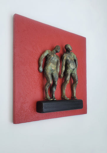 Serie: Inseparable Bond 2 by Yelitza Diaz |  Side View of Artwork 