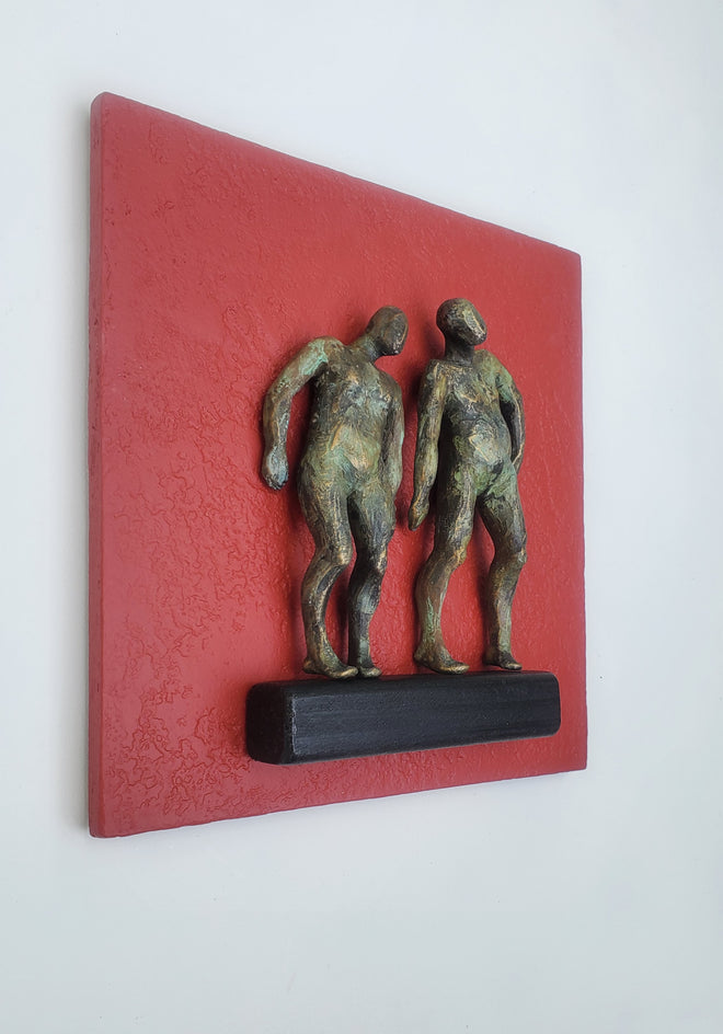 Serie: Inseparable Bond 2 by Yelitza Diaz |  Side View of Artwork 