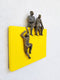 Original art for sale at UGallery.com | Sitting on Yellow by Yelitza Diaz | $475 | mixed media artwork | 11' h x 10' w | thumbnail 2