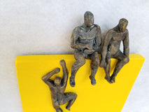 Original art for sale at UGallery.com | Sitting on Yellow by Yelitza Diaz | $475 | mixed media artwork | 11' h x 10' w | thumbnail 4