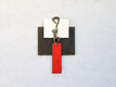 Original art for sale at UGallery.com | White, Black, and Red with Climbers by Yelitza Diaz | $600 | mixed media artwork | 17.5' h x 12' w | thumbnail 3