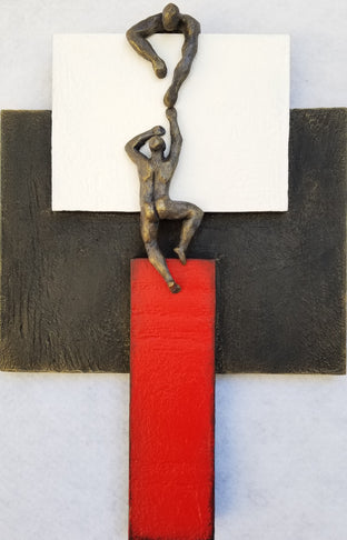 White, Black, and Red with Climbers by Yelitza Diaz |  Artwork Main Image 