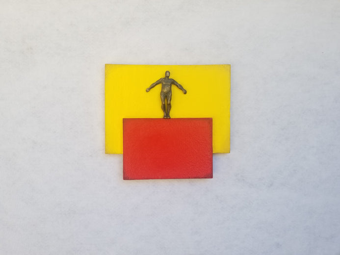 Yellow and Red Square by Yelitza Diaz |  Context View of Artwork 