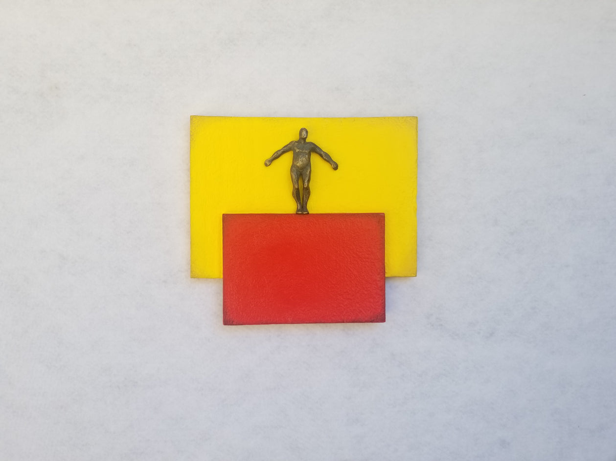 Yellow and Red Square by Yelitza Diaz |  Context View of Artwork 