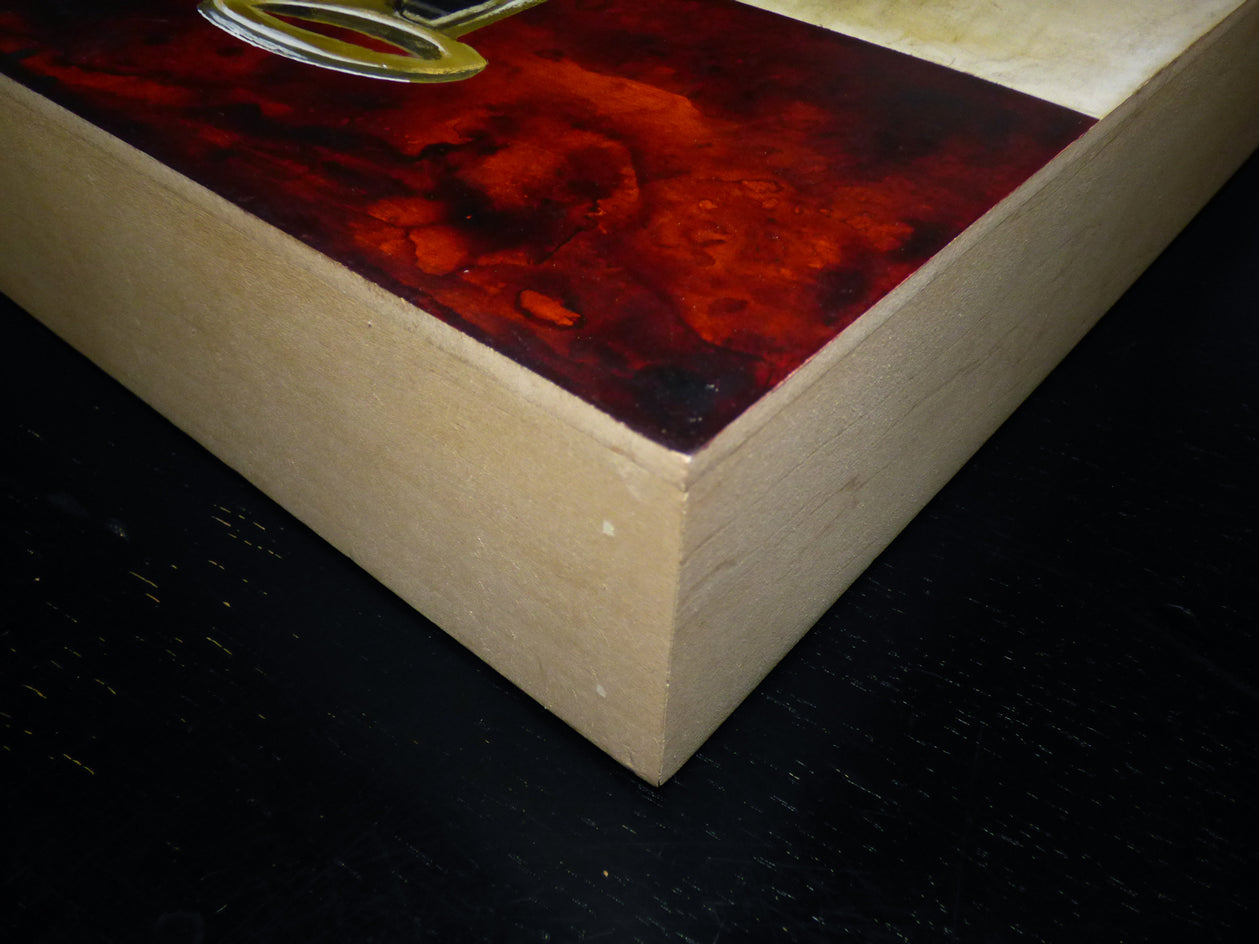 Yellowstone with Lock and Key by Candice Eisenfeld |  Side View of Artwork 