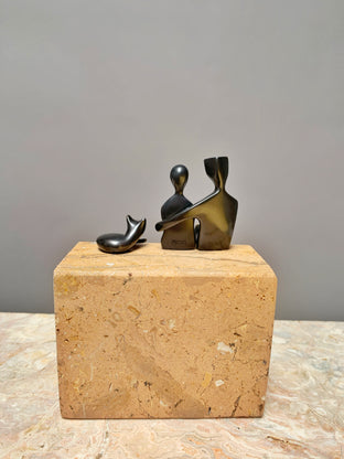 Original art for sale at UGallery.com | Caress with Cat by Yenny Cocq | $500 | sculpture | 5' h x 4' w | photo 3