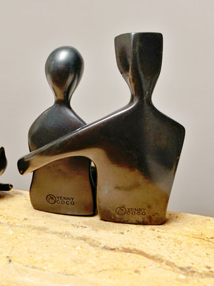 Original art for sale at UGallery.com | Caress with Cat by Yenny Cocq | $500 | sculpture | 5' h x 4' w | photo 4