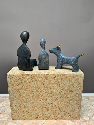 Original art for sale at UGallery.com | Mother and Child with Dog by Yenny Cocq | $1,875 | sculpture | 10' h x 5' w | photo 3