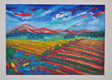 Original art for sale at UGallery.com | Autumn in Winery by Zelie Alice | $530 | acrylic painting | 16.5' h x 23.5' w | thumbnail 2