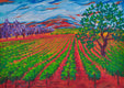Original art for sale at UGallery.com | Gentle Breeze in Winery by Zelie Alice | $600 | acrylic painting | 16.5' h x 23.5' w | thumbnail 1