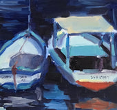 Original art for sale at UGallery.com | Three Amigos by Claudia Verciani | $825 | oil painting | 11' h x 14' w | thumbnail 4