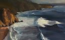 Original art for sale at UGallery.com | Big Sur by Claudia Verciani | $1,500 | oil painting | 24' h x 36' w | thumbnail 4