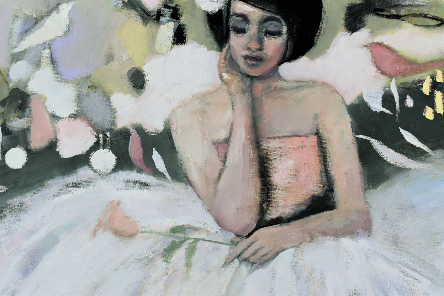 Seated In Perpetual Motion by Mary Pratt |  Closeup View of Artwork 