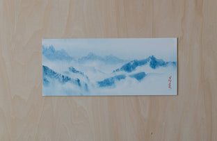 Original art for sale at UGallery.com | Mountain Reverie Series 6 by Siyuan Ma | $275 | watercolor painting | 4.7' h x 12' w | photo 3