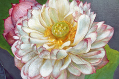 Original art for sale at UGallery.com | Prunus Vase with a Dragon by Guigen Zha | $800 | oil painting | 24' h x 12' w | thumbnail 4