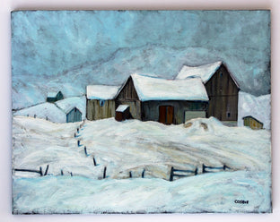 Original art for sale at UGallery.com | Snow-Bound by Doug Cosbie | $375 | oil painting | 11' h x 14' w | photo 4