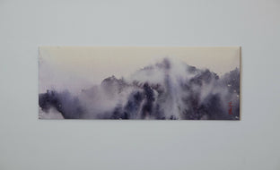 Original art for sale at UGallery.com | Mountain Reverie Series 12 by Siyuan Ma | $275 | watercolor painting | 4.5' h x 12' w | photo 3
