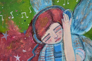 Music Fairy by Andrea Doss |   Closeup View of Artwork 