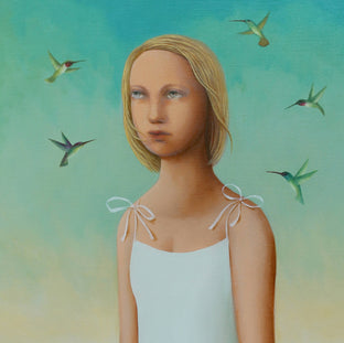 Original art for sale at UGallery.com | Gathering by Naoko Paluszak | $1,850 | oil painting | 24' h x 20' w | photo 2
