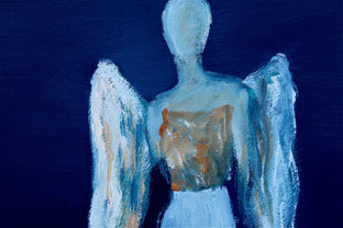 Blue Angel by Naoko Paluszak |  Side View of Artwork 