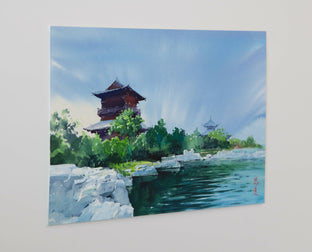 Original art for sale at UGallery.com | Watercolor Impressions of Chinese Architecture 9 by Siyuan Ma | $375 | watercolor painting | 8.7' h x 13.7' w | photo 2